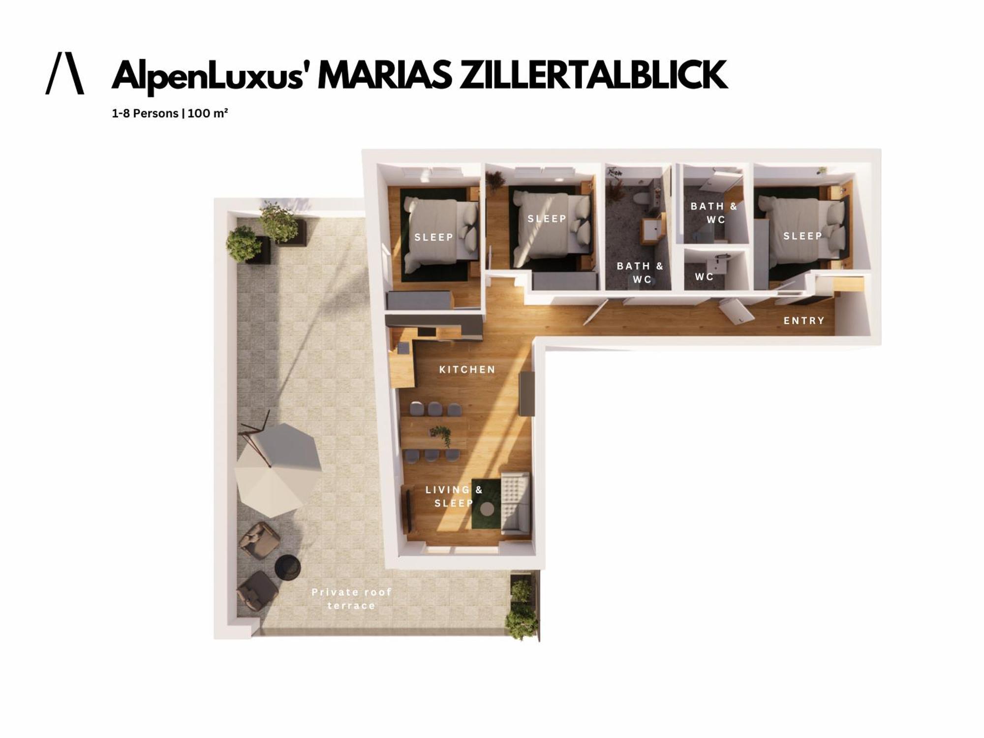 Alpenluxus Presents - Marias Zillertalblick With Roof Terrace, 3 Bedrooms & Parking Space Schlitters Exteriör bild